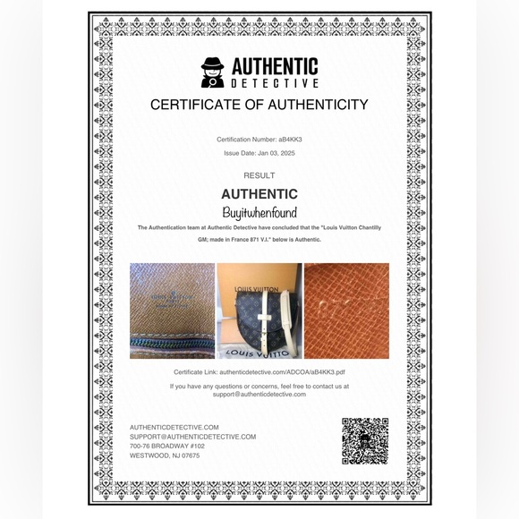 NEW VACHETTA LV Chantilly GM Crossbody Bag | LV Dust Bag • LV Box • COA | - Picture 3 of 17